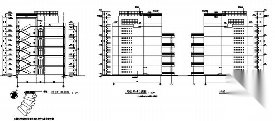 某五层水利职业技术学院教学楼建筑施工图cad施工图下载【ID:151574101】