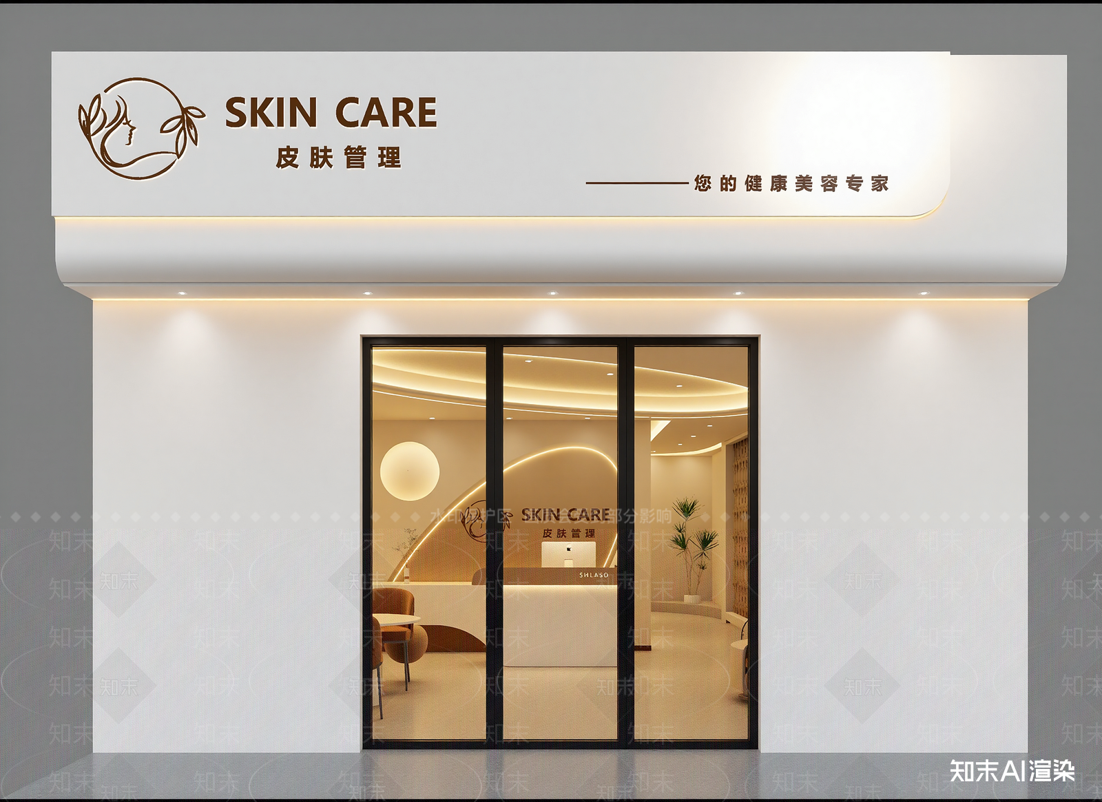 奶油美容院3D模型下载【ID:1214850478】