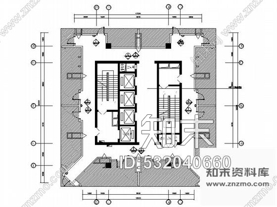 施工图重庆现代简约酒店公共通道室内设计施工图cad施工图下载【ID:532040660】