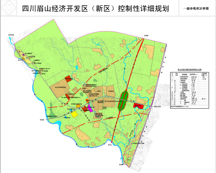 [四川]眉山市经开区控制性详细规划设计方案文本cad施工图下载【ID:151713142】