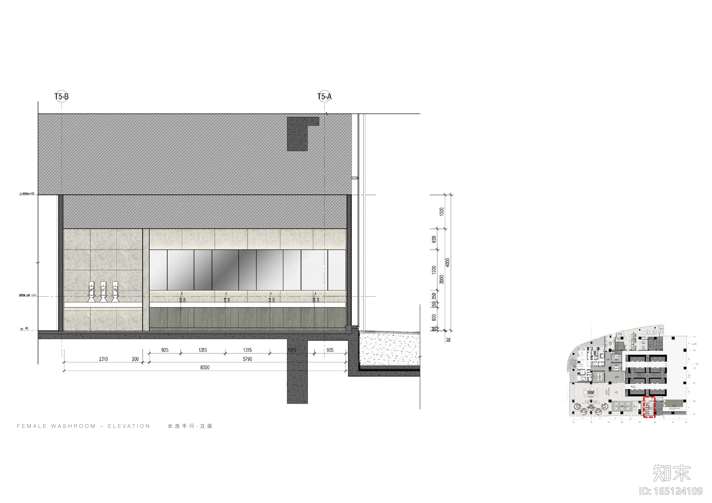 华润展示中心装修施工图+室内设计方案+物料表cad施工图下载【ID:165124109】