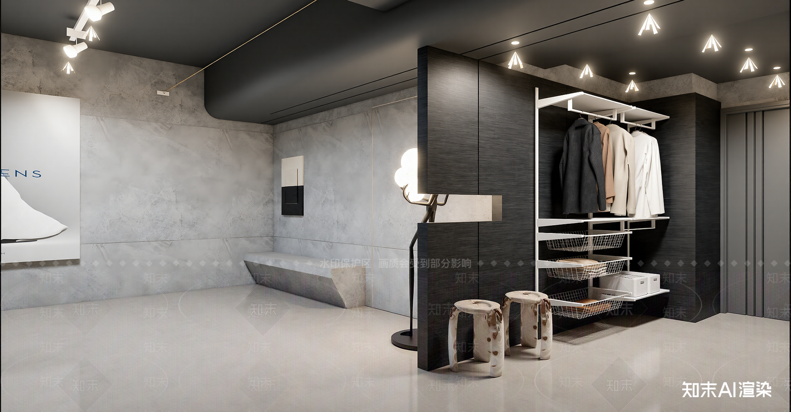 工业服装店SU模型下载【ID:1216029364】