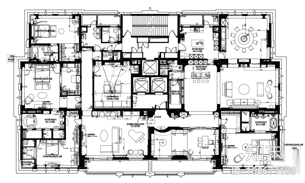 [上海]邱德光-上海黄浦滩名苑600户型全套CAD施工图+官...施工图下载【ID:166677108】