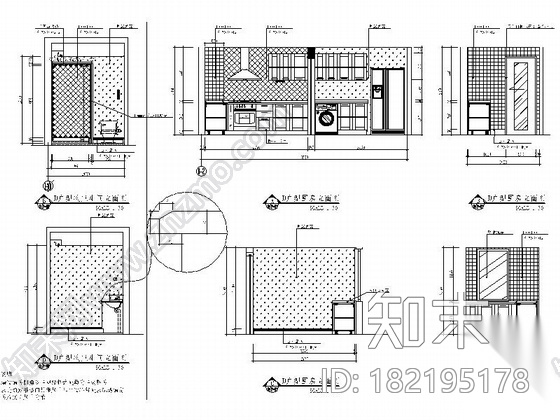 [北京]方庄经典小区简欧风三室两厅室内装修图（含效果）cad施工图下载【ID:182195178】