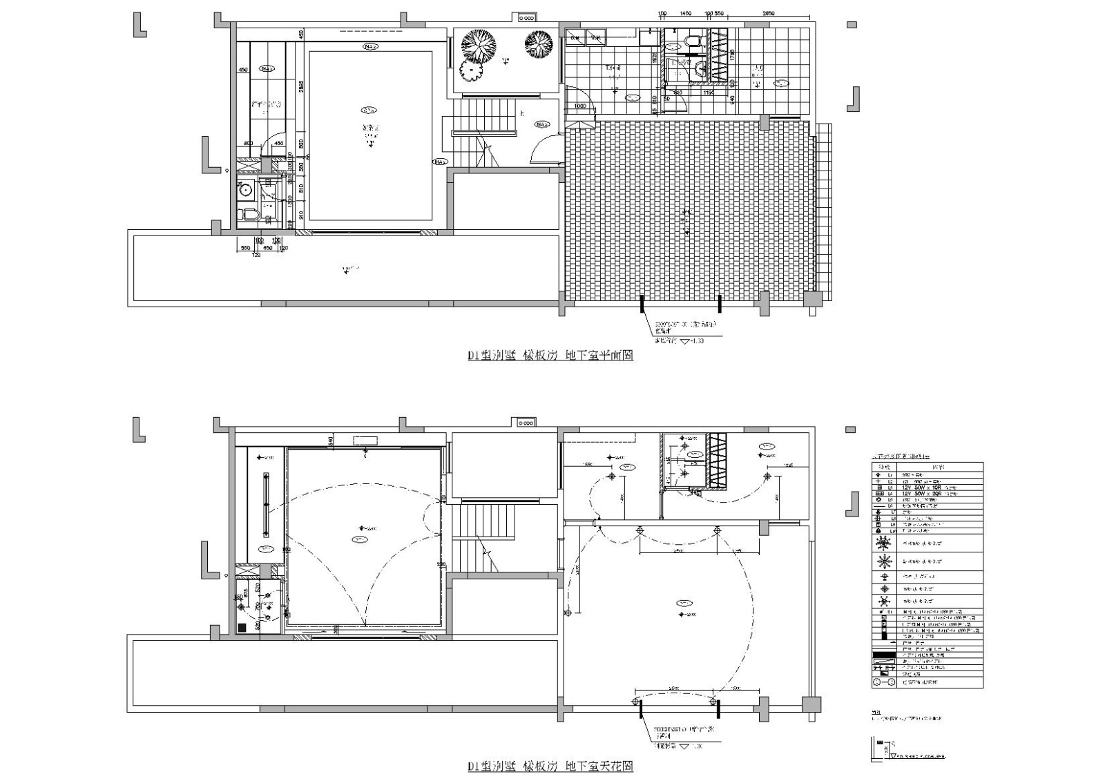 [广州]梁志天_深圳香蜜湖壹号D1型别墅图纸施工图下载【ID:160103176】