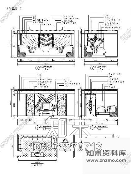 图块/节点KTV包房间设计图Ⅱcad施工图下载【ID:832270713】