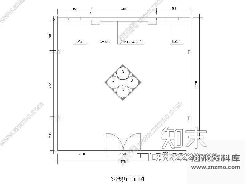 图块/节点酒店餐厅装修详图cad施工图下载【ID:832228768】