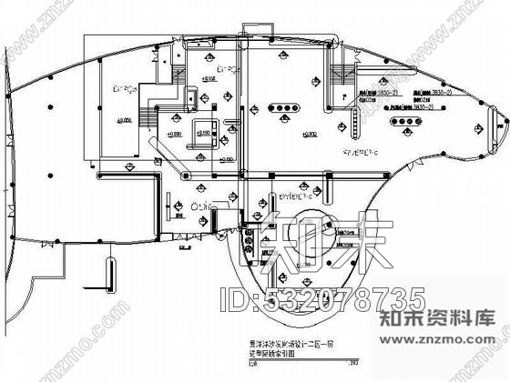 施工图沙发商场二区一层造型隔断设计图cad施工图下载【ID:532078735】