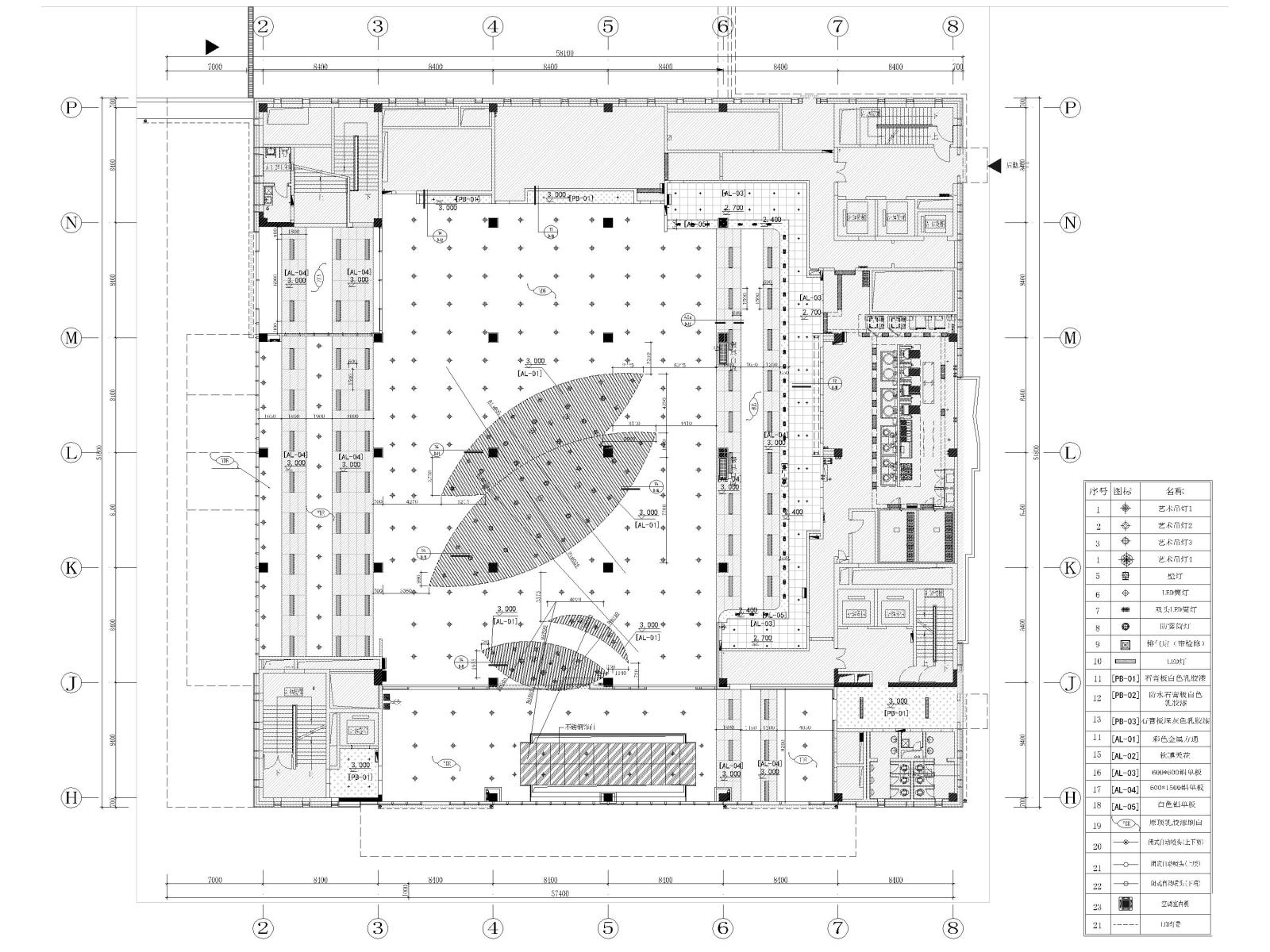 北京北航三层大学食堂室内装修设计施工图cad施工图下载【ID:1131206449】