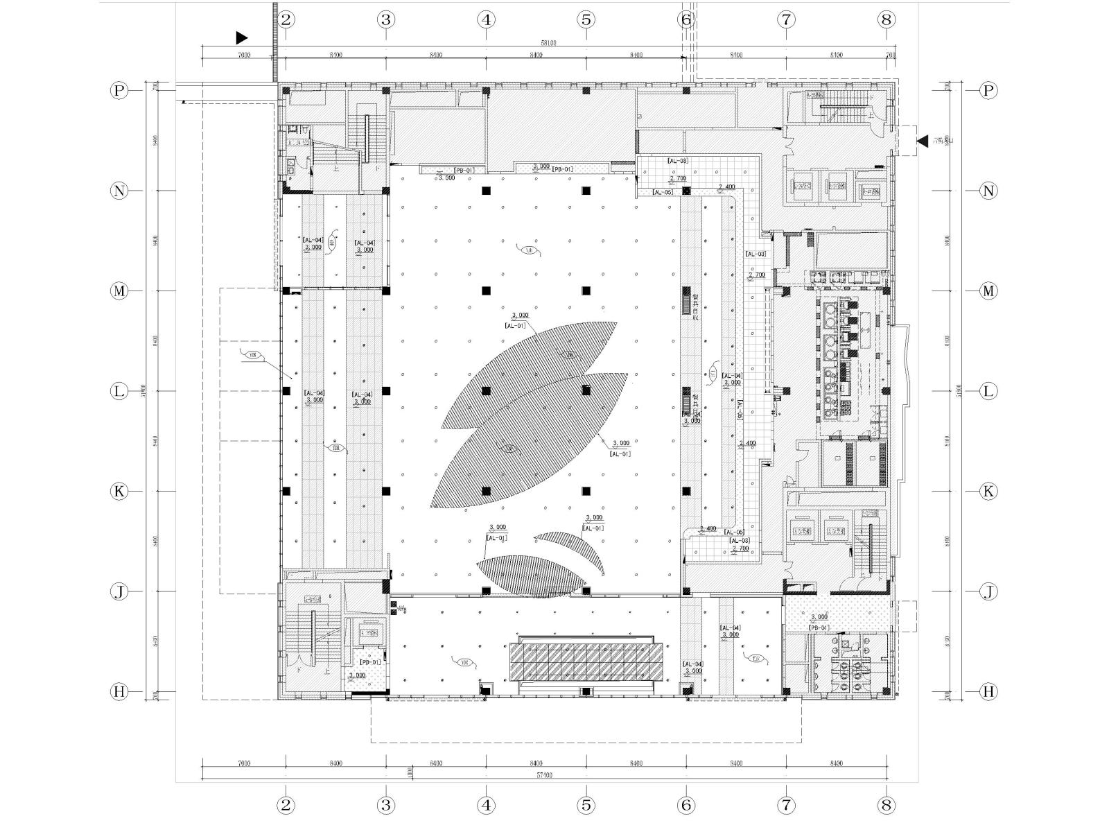 北京北航三层大学食堂室内装修设计施工图cad施工图下载【ID:1131206449】