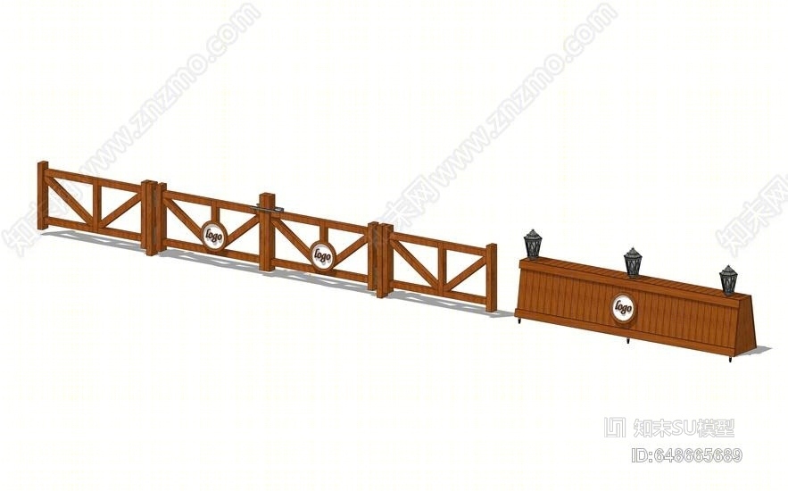 围栏门SU模型下载【ID:648665689】