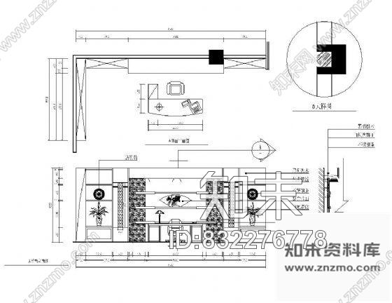 图块/节点装饰墙详图cad施工图下载【ID:832276778】