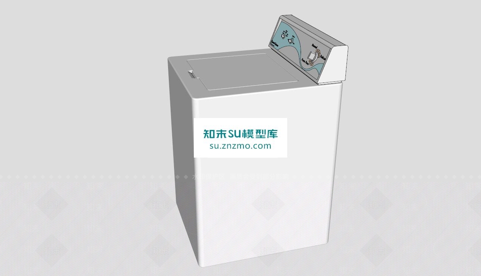 单桶洗衣机SU模型下载【ID:172117178】