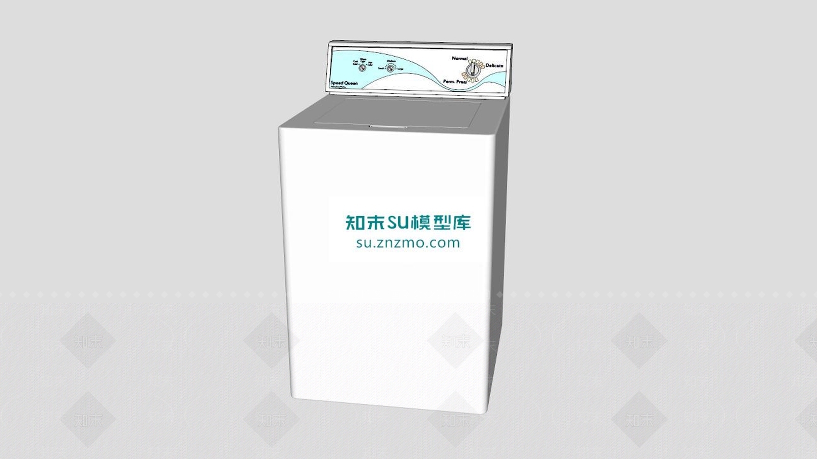 单桶洗衣机SU模型下载【ID:172117178】