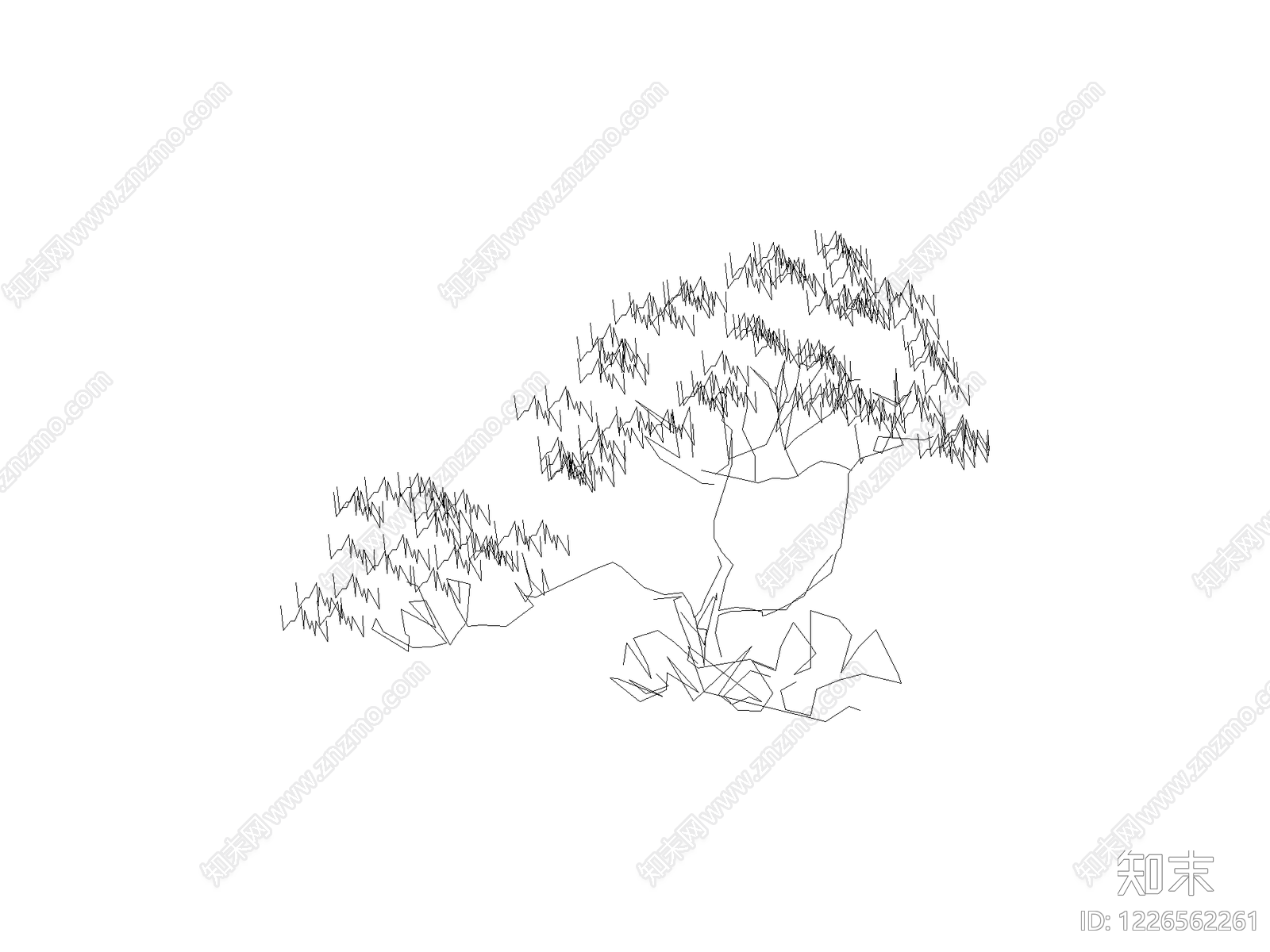 种绿植盆栽图块cad施工图下载【ID:1226562261】