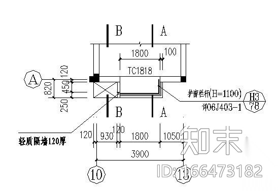 凸窗cad施工图下载【ID:166473182】