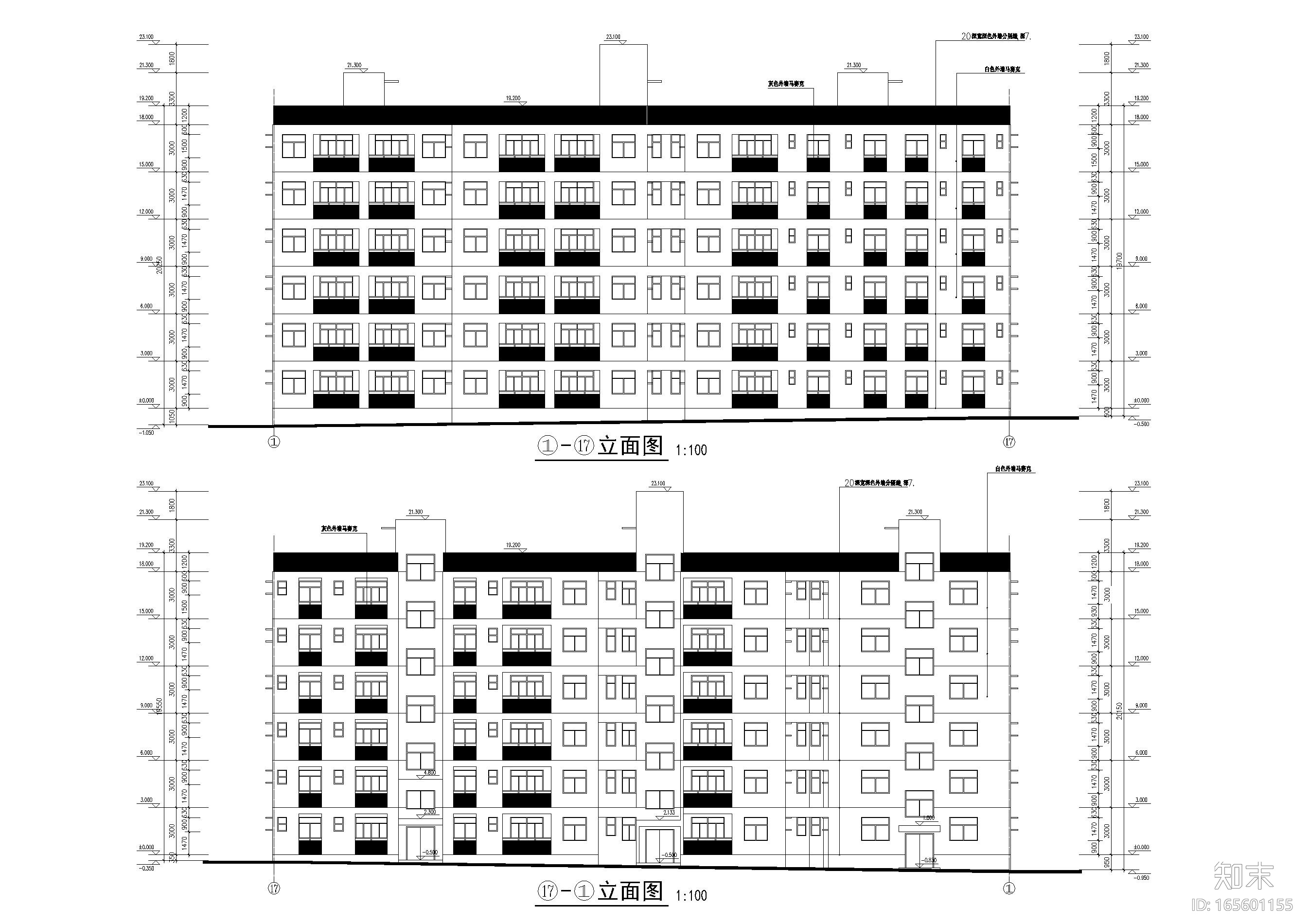 [深圳]福永镇凤凰村第三工业区公寓方案图cad施工图下载【ID:165601155】