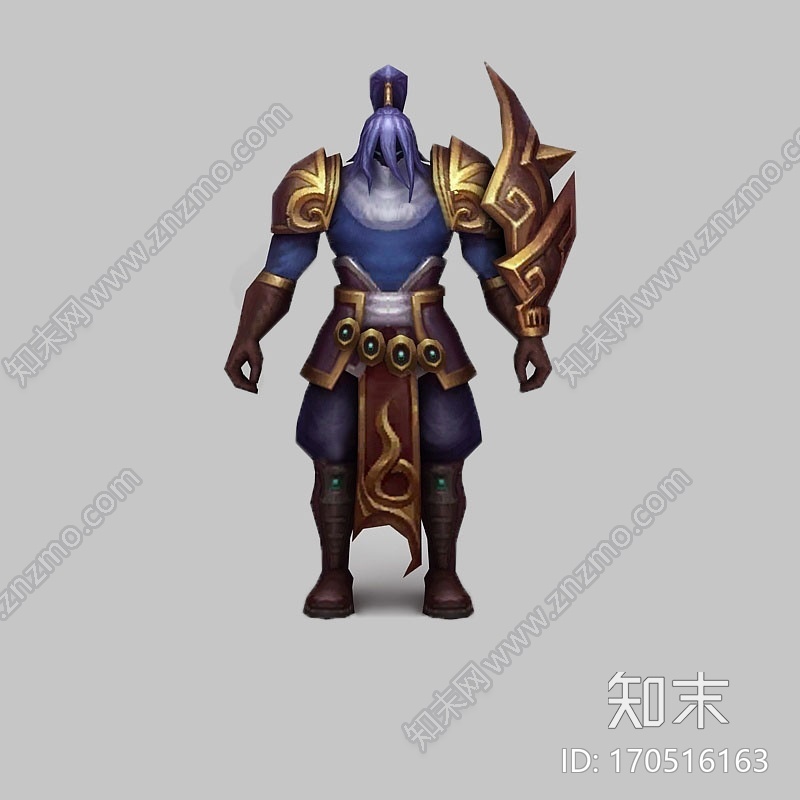 现代3D凤舞三国游戏人物动漫角色怪物CG模型下载【ID:170516163】