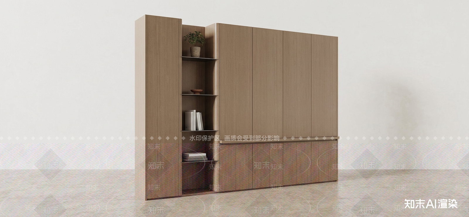 木质餐边柜储物柜3D模型下载【ID:1227258571】