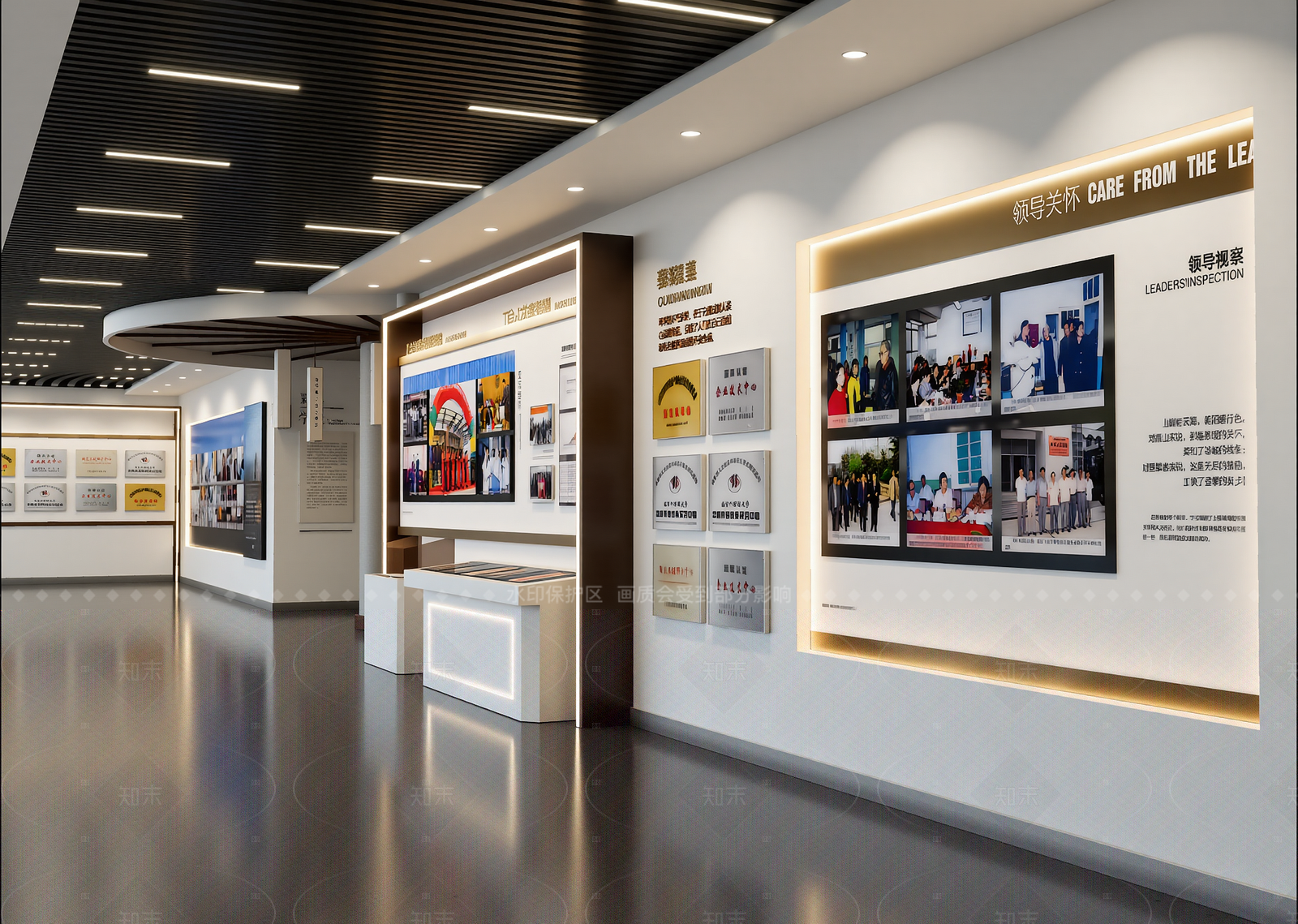 现代企业文化展厅3D模型下载【ID:1214974504】