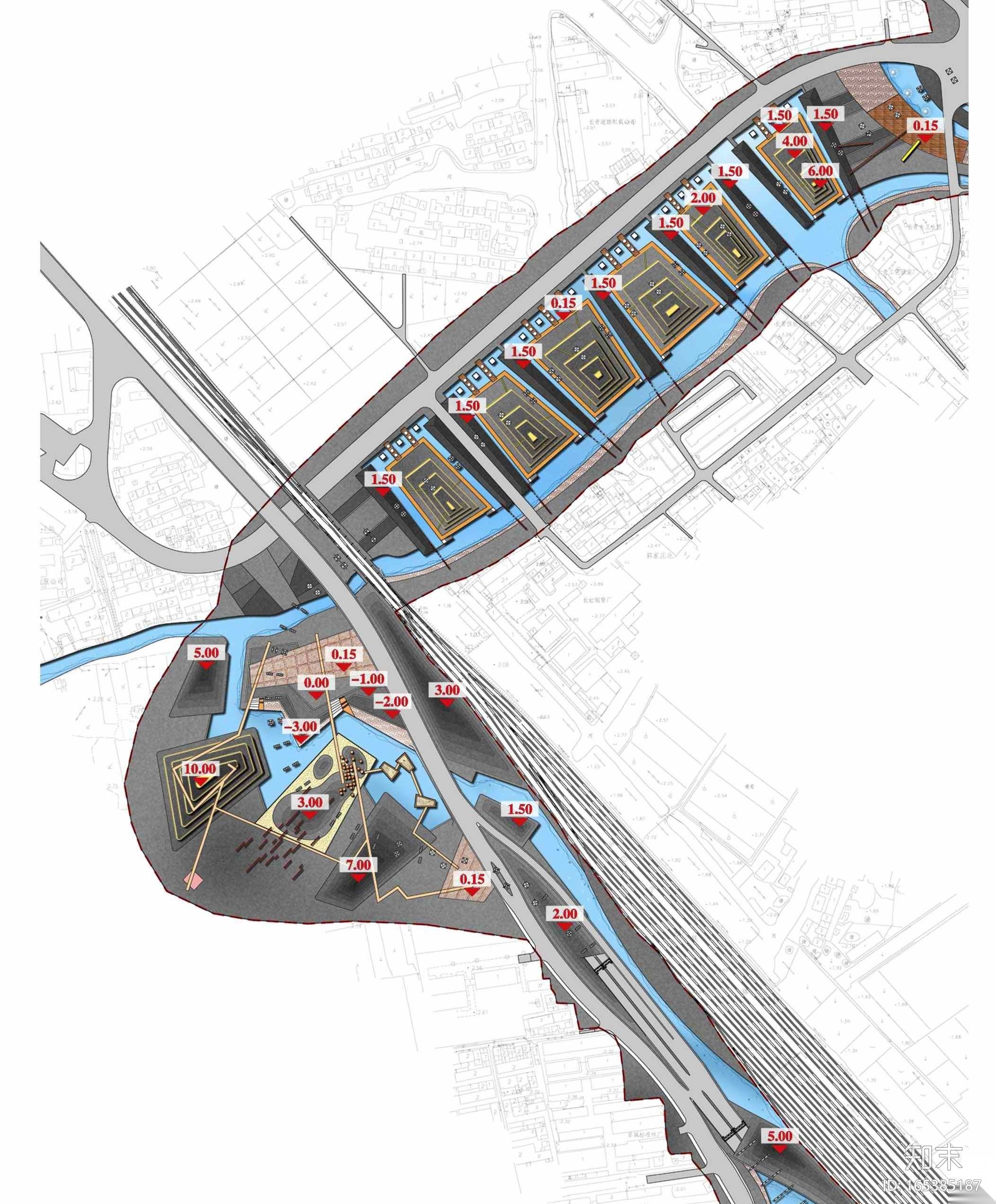 [江苏]苏州市沪宁高速公路西出入口景观规划方案设计（现...cad施工图下载【ID:165385187】