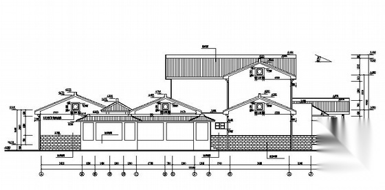 某二层中国古典式别墅建筑结构水暖电施工图cad施工图下载【ID:149900199】