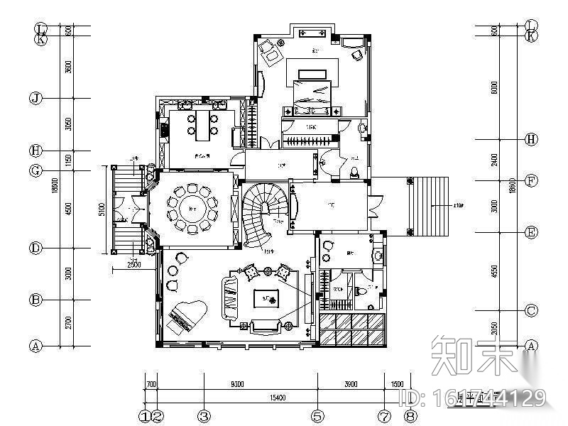 [重庆]豪华高尔夫别墅施工图（装饰+水电+效果图）cad施工图下载【ID:161744129】