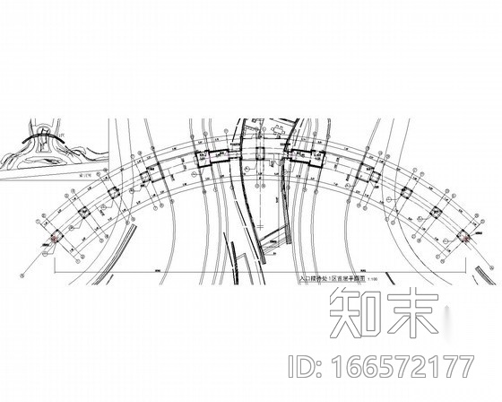 某欧式弧形大门建筑施工图施工图下载【ID:166572177】