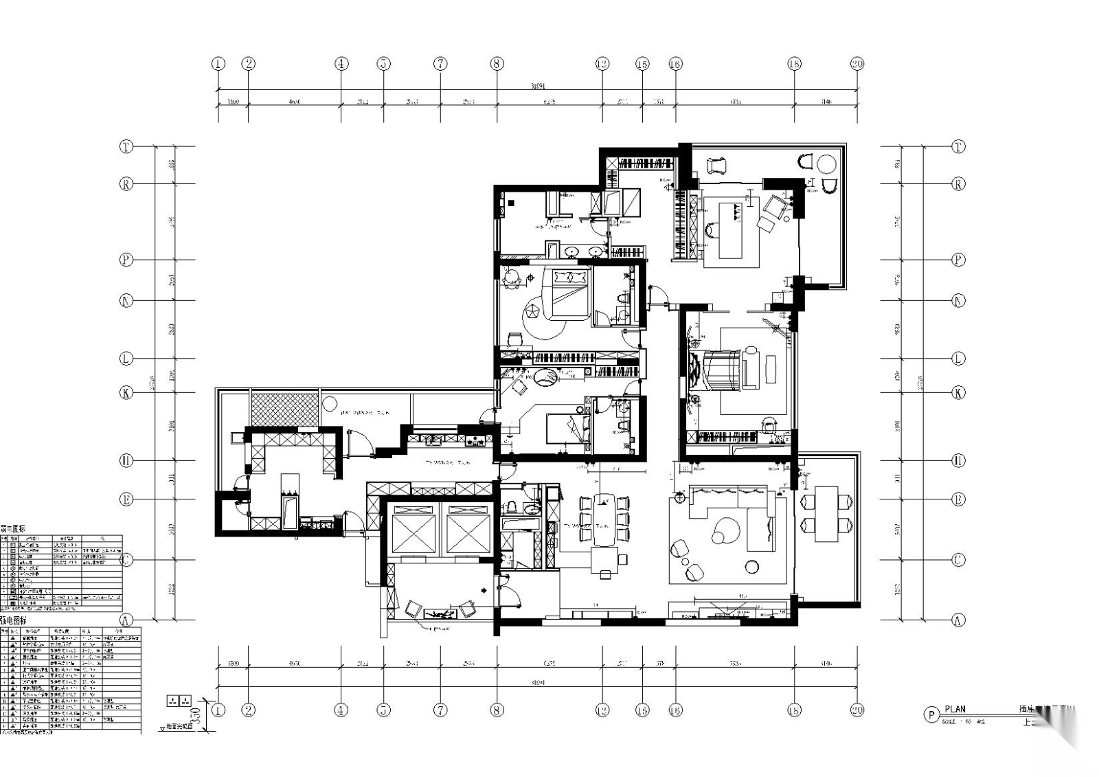 [上海]汤臣一品现代轻奢住宅施工图+效果图cad施工图下载【ID:160015163】