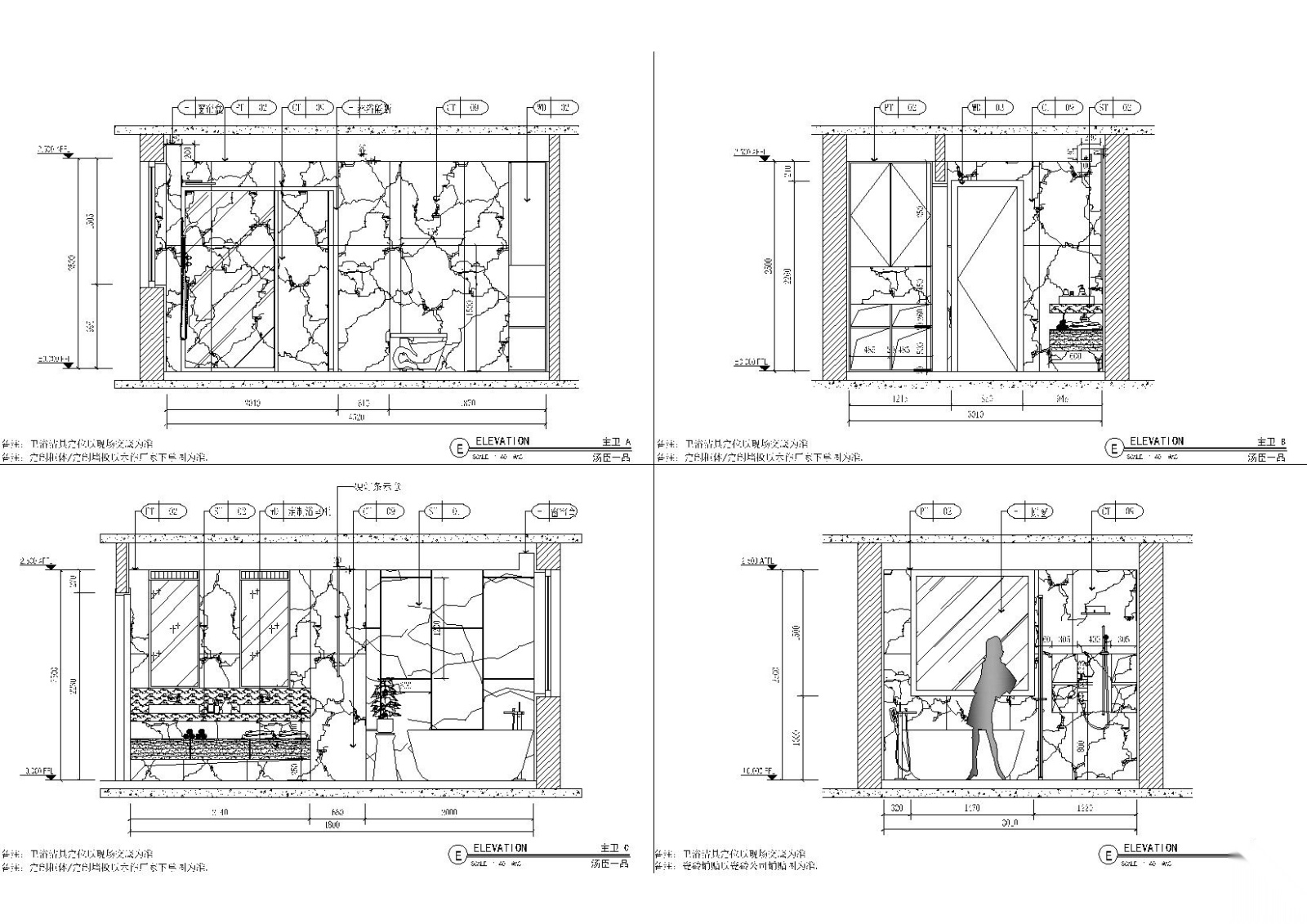 [上海]汤臣一品现代轻奢住宅施工图+效果图cad施工图下载【ID:160015163】