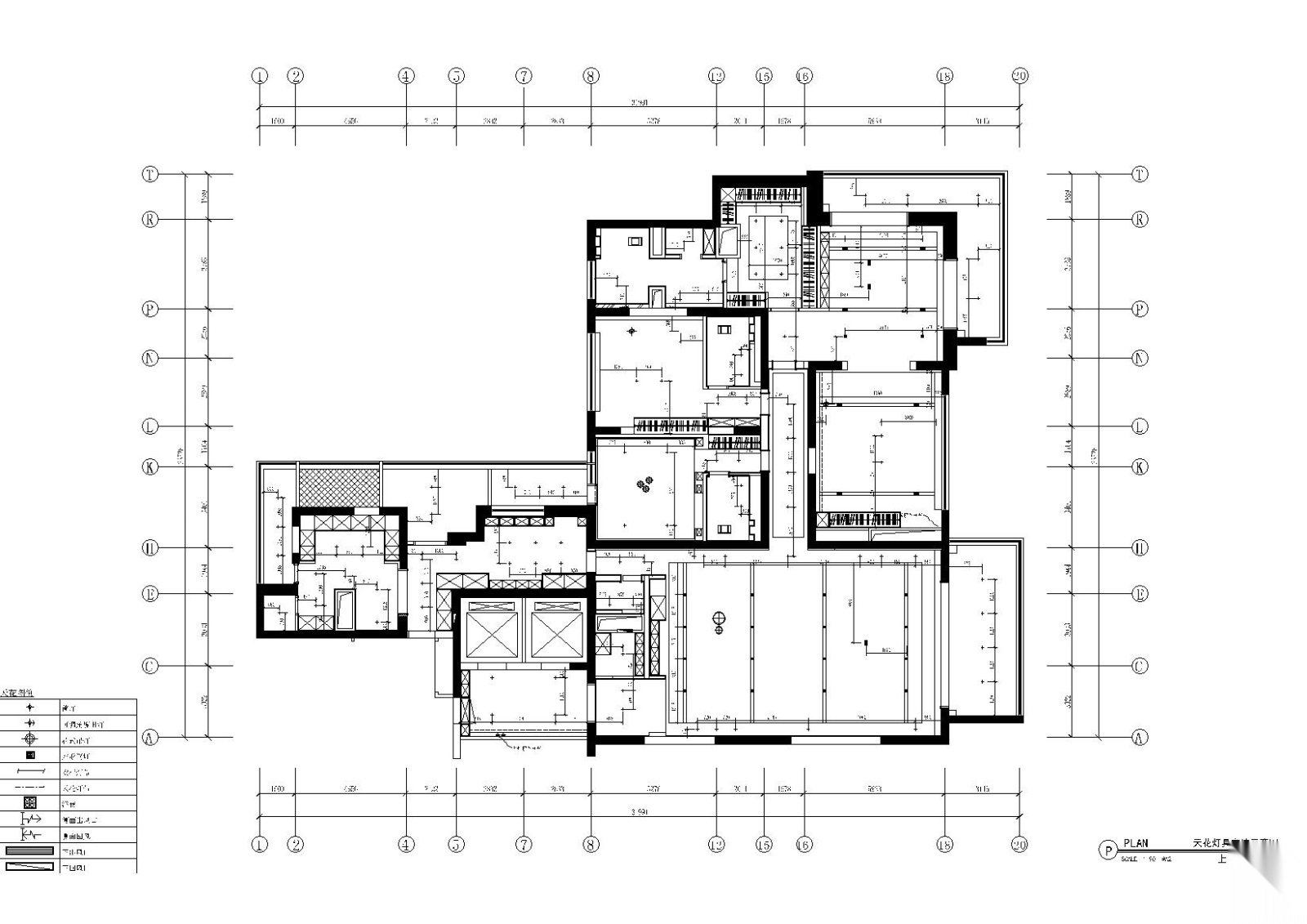 [上海]汤臣一品现代轻奢住宅施工图+效果图cad施工图下载【ID:160015163】