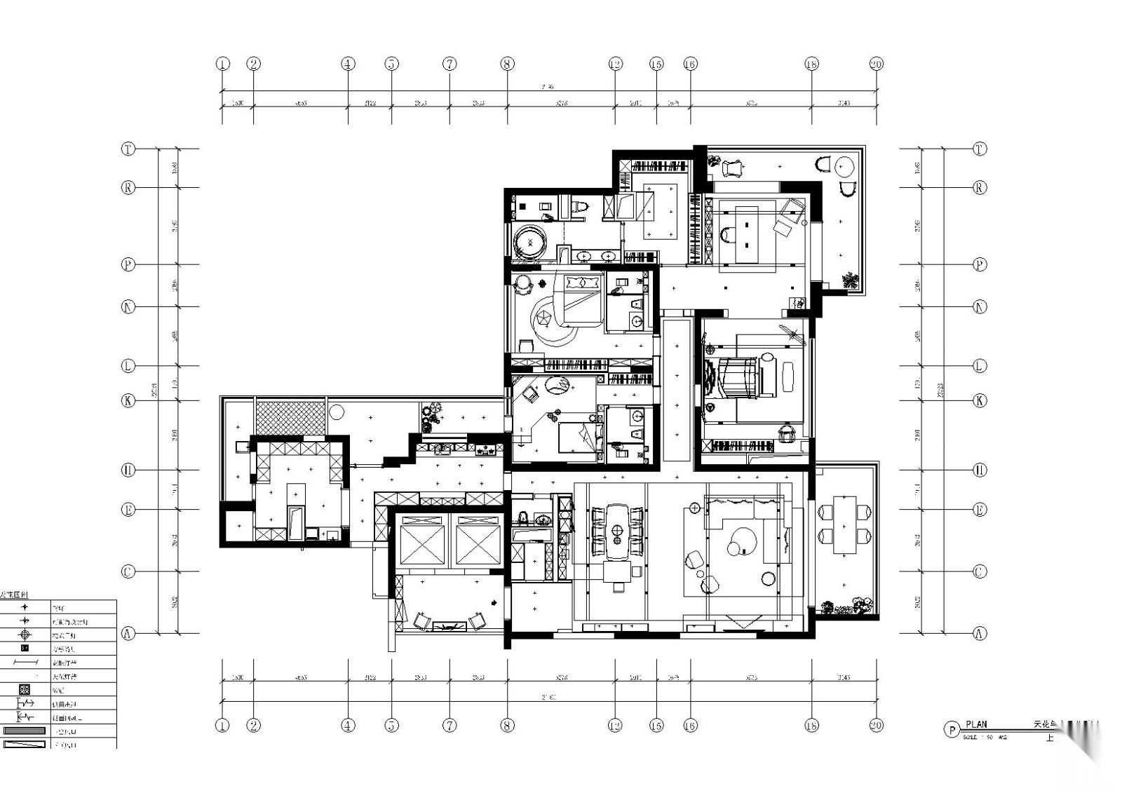 [上海]汤臣一品现代轻奢住宅施工图+效果图cad施工图下载【ID:160015163】