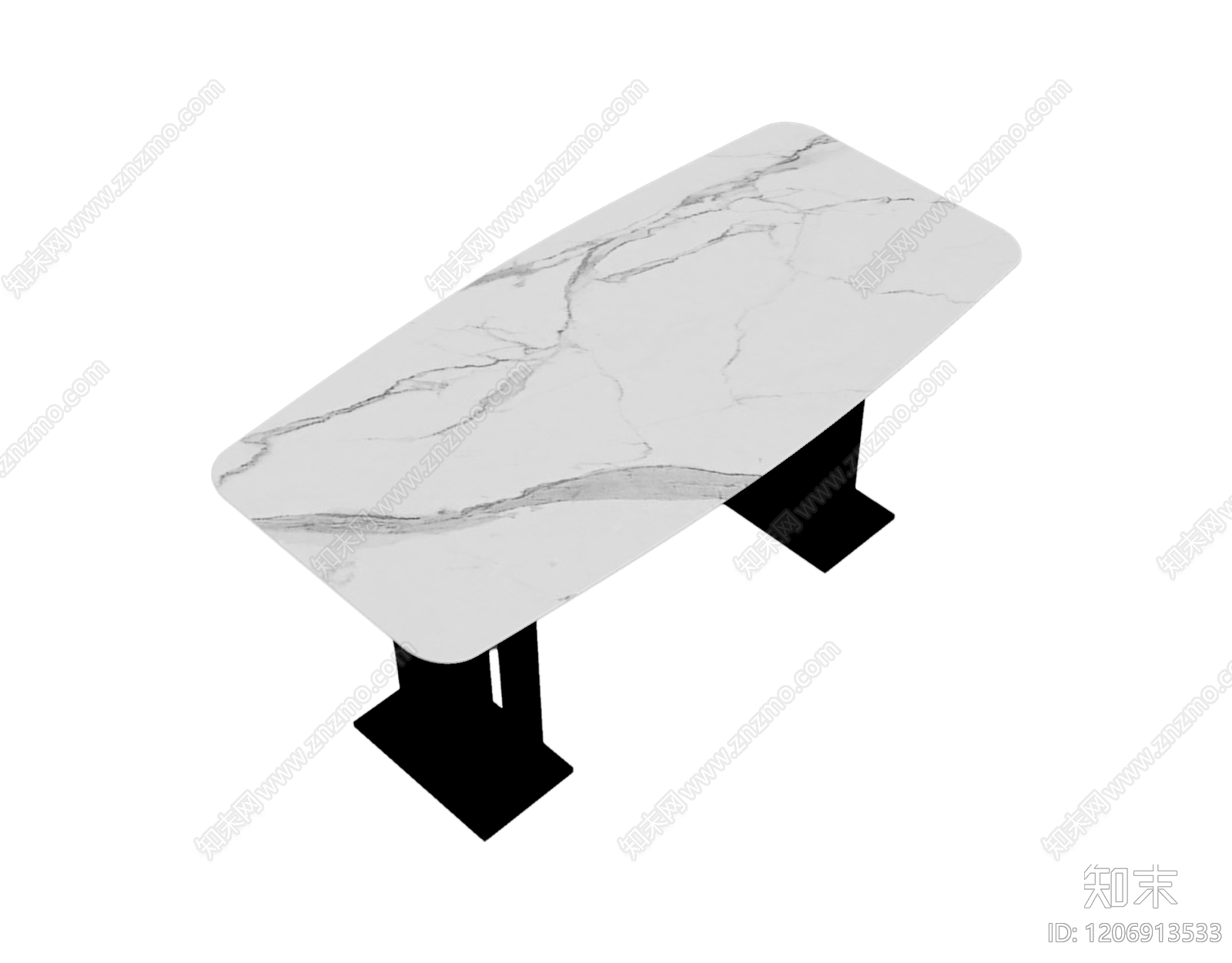 大理石餐桌3D模型下载【ID:1206913533】