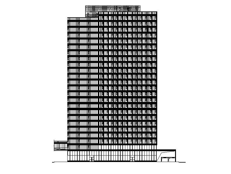 [上海]高层石材幕墙立面商业办公综合体楼建筑施工图cad施工图下载【ID:149960163】