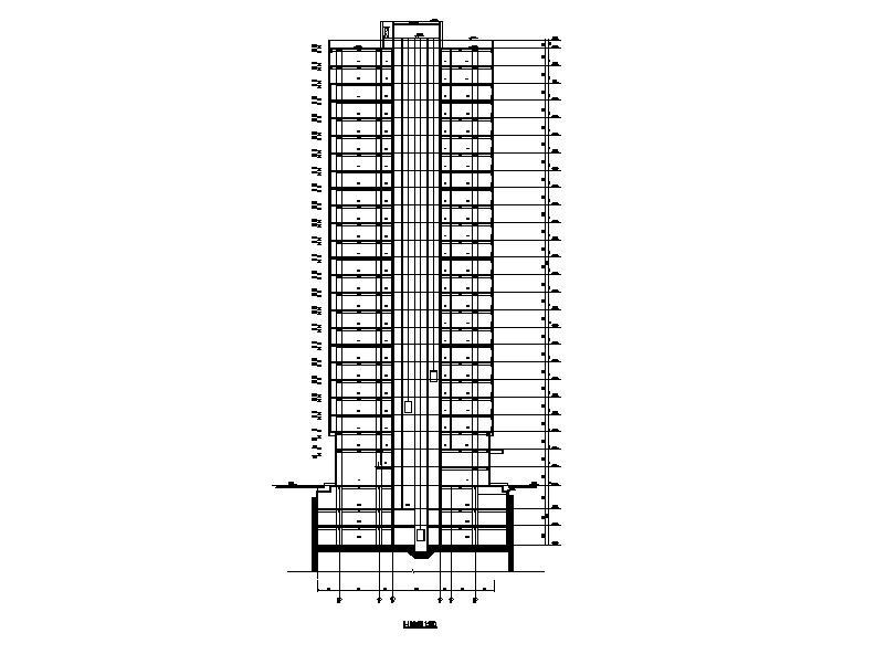 [上海]高层石材幕墙立面商业办公综合体楼建筑施工图cad施工图下载【ID:149960163】