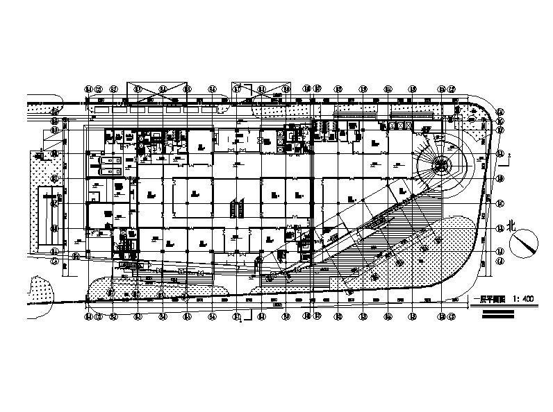 [上海]高层石材幕墙立面商业办公综合体楼建筑施工图cad施工图下载【ID:149960163】