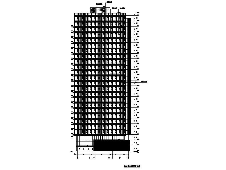 [上海]高层石材幕墙立面商业办公综合体楼建筑施工图cad施工图下载【ID:149960163】