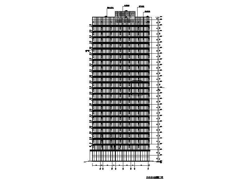 [上海]高层石材幕墙立面商业办公综合体楼建筑施工图cad施工图下载【ID:149960163】