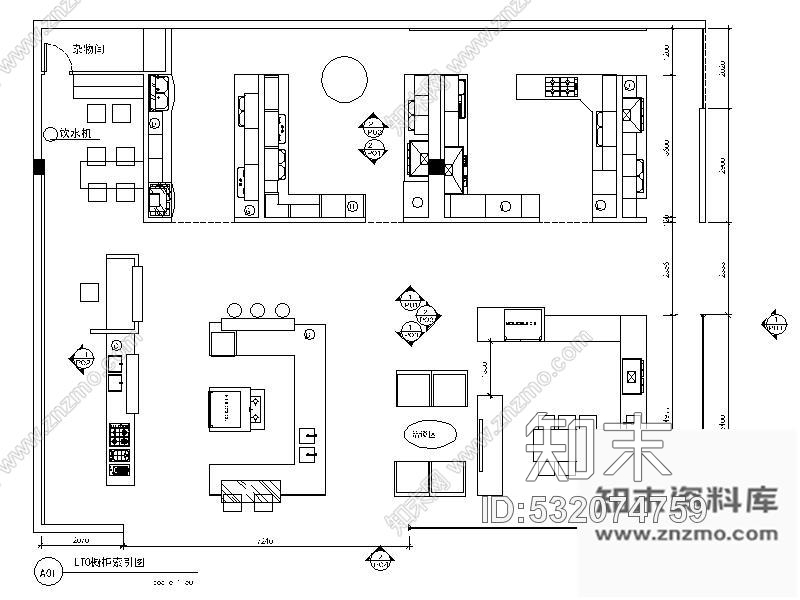 施工图广州某橱柜品牌展示专卖店室内装修图含实景施工图下载【ID:532074759】