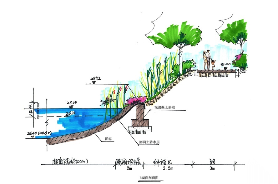 [广东]原生态商业及沿湖别墅区景观深化设计cad施工图下载【ID:161051138】