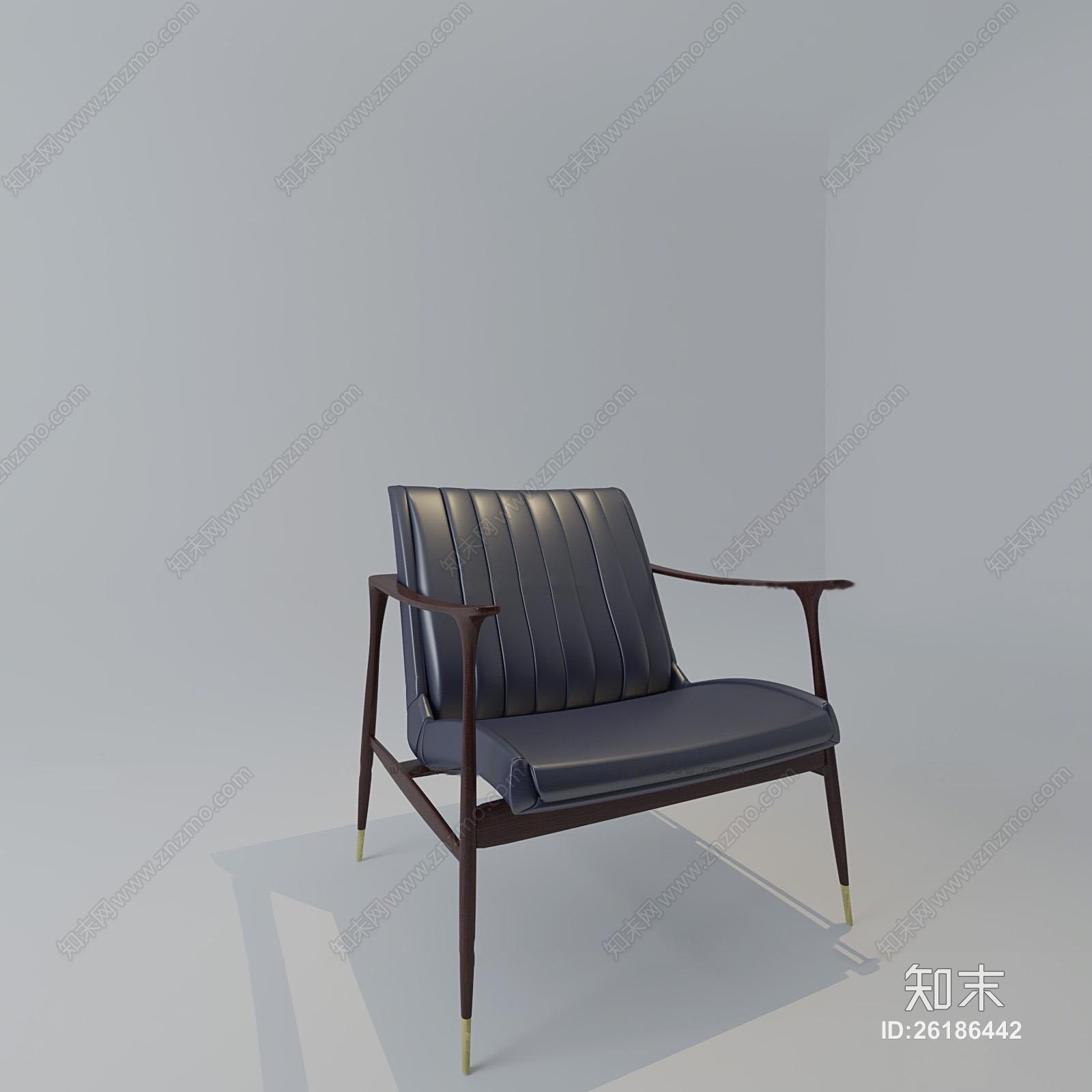 现代皮革单椅3D模型下载【ID:26186442】