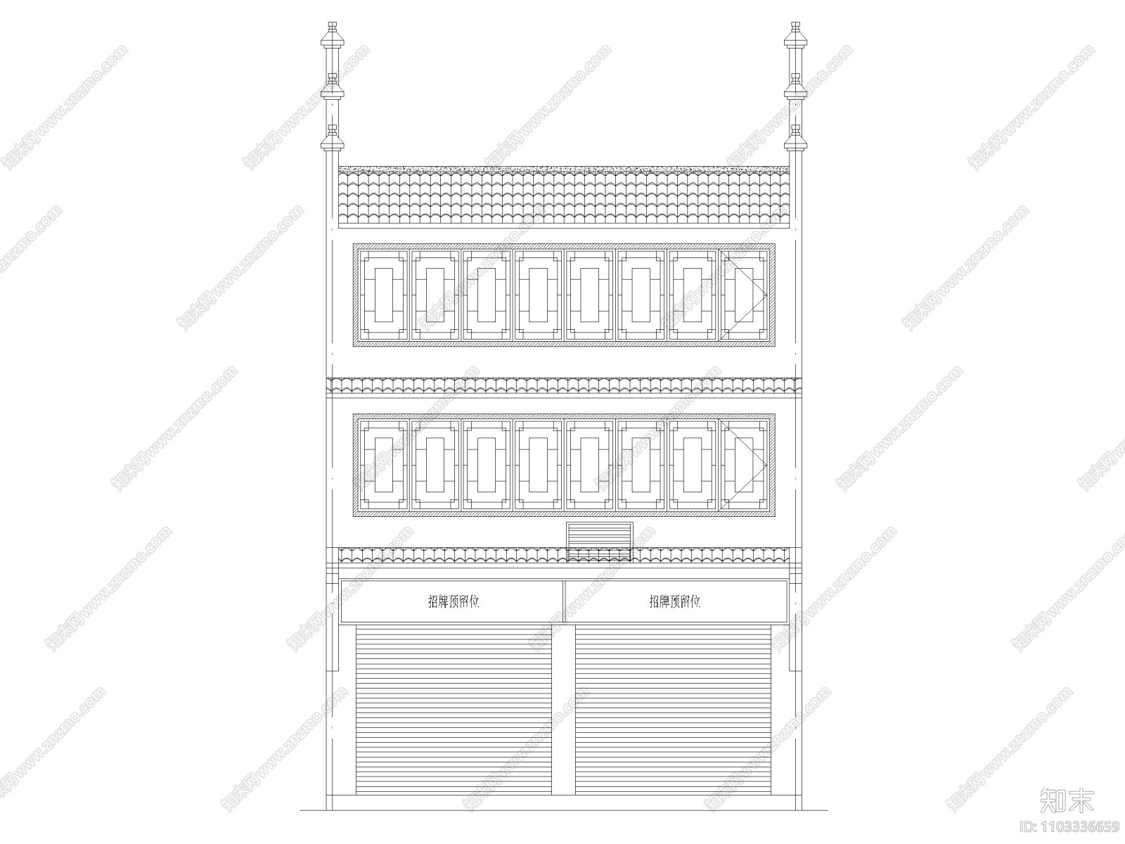 棚户区改造扩改翻工程立面改造建筑图纸2018cad施工图下载【ID:1103336659】