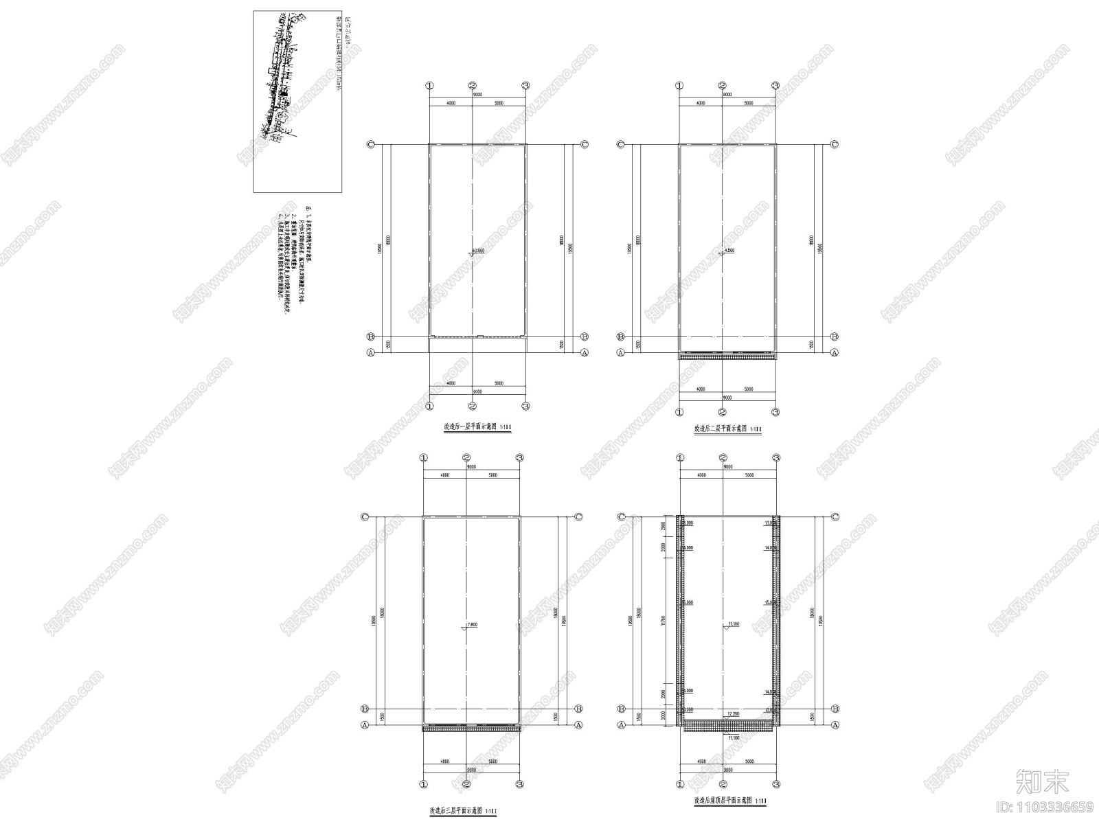 棚户区改造扩改翻工程立面改造建筑图纸2018cad施工图下载【ID:1103336659】