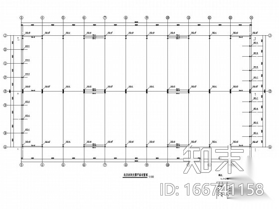 [北京]地上单层钢筋混凝土排架结构工业厂房结构施工图cad施工图下载【ID:166741158】