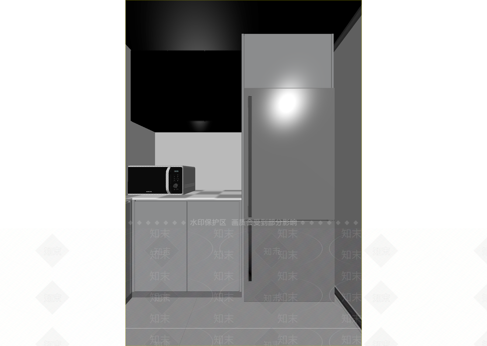 现代开放式厨房3D模型下载【ID:1214784269】