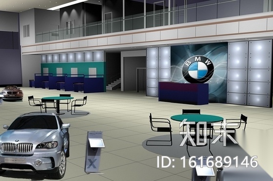 [学生作品]宝马汽车展厅设计施工图（含模型效果）cad施工图下载【ID:161689146】
