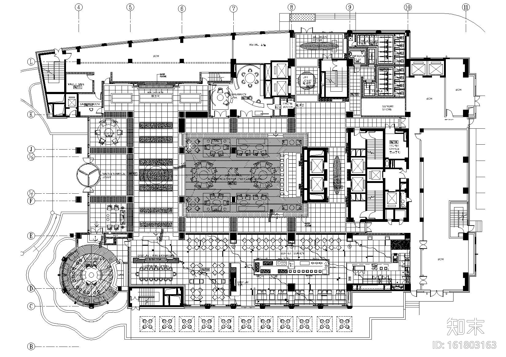 [​温州]锦绣路喜来登大酒店室内装饰施工图cad施工图下载【ID:161803163】