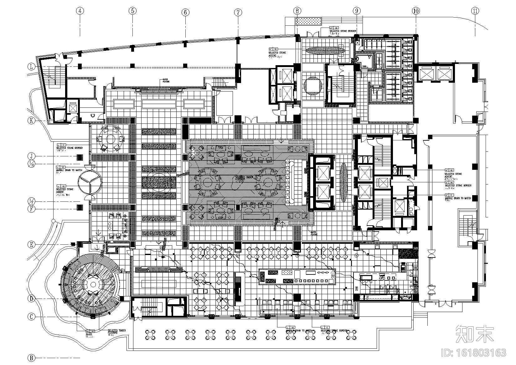 [​温州]锦绣路喜来登大酒店室内装饰施工图cad施工图下载【ID:161803163】