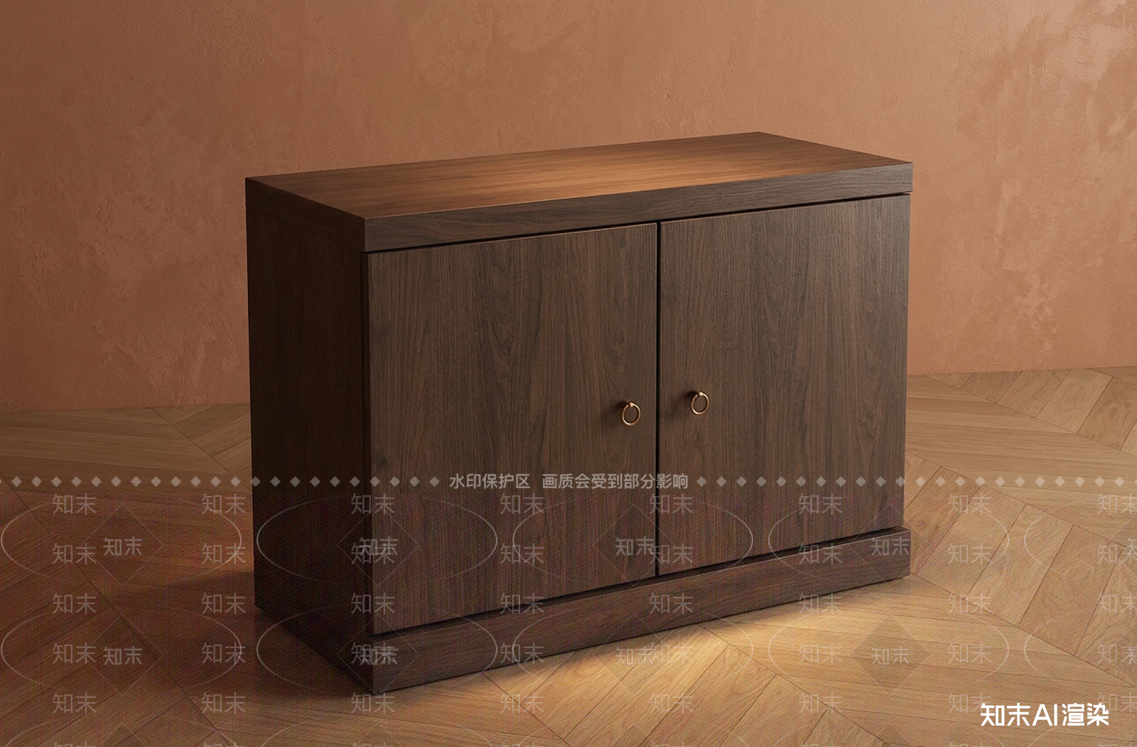 木质储物柜餐边柜3D模型下载【ID:1227266623】