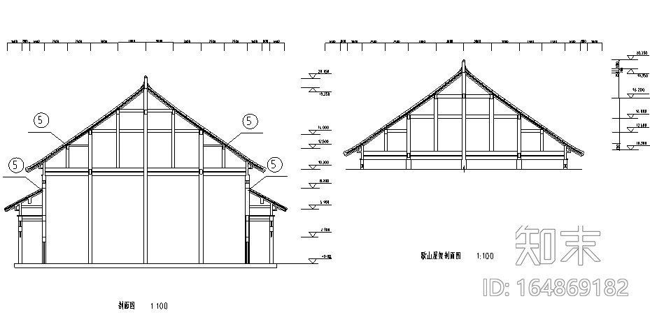 [河北]金山寺大雄宝殿建筑结构施工图施工图下载【ID:164869182】